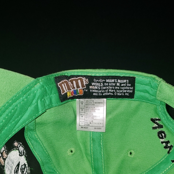 M&M's World New York Green Black Embroidered Adjustable Hat - Picture 5 of 9